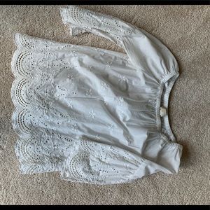 White off the shoulder blouse